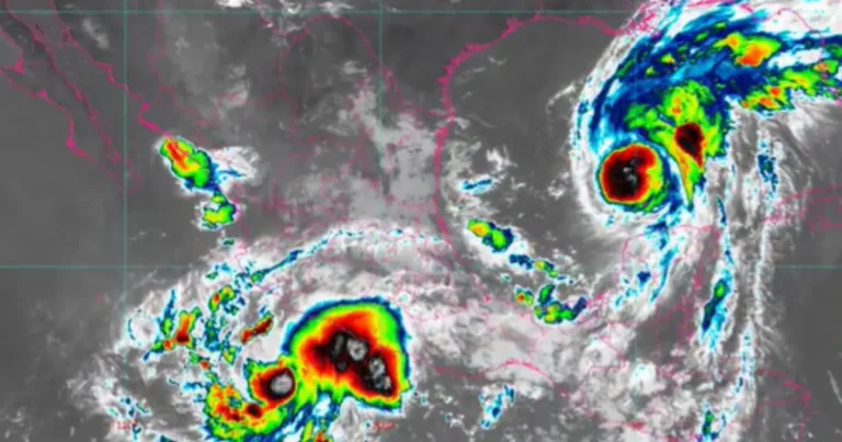 Huracán Isaias y tormenta tropical Simón rumbo a las costas, lluvias torrenciales (Imagen de Conagua)