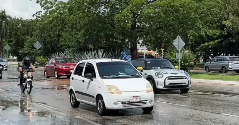 Lluvias elevan riesgo de accidentes viales en Yucatán (Foto de internet)