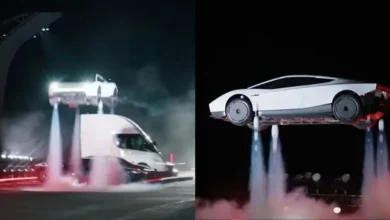 Elon Musk presenta Tesla Roadster ¿El auto volador? (Fotos de internet)