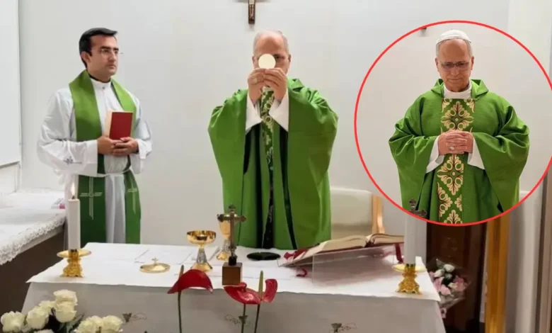 Papa León XIV realiza una misa días después de su cirugía pulmonar (Fotos de redes sociales del Vaticano)