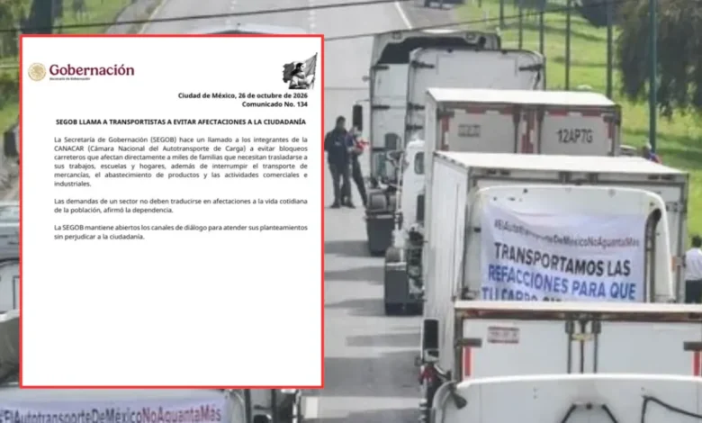SEGOB llama a transportistas a evitar afectaciones a la ciudadanía (Foto de redes sociales)