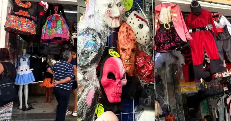 Demanda de disfraces en el centro de Mérida (Foto de Darcet Salazar)