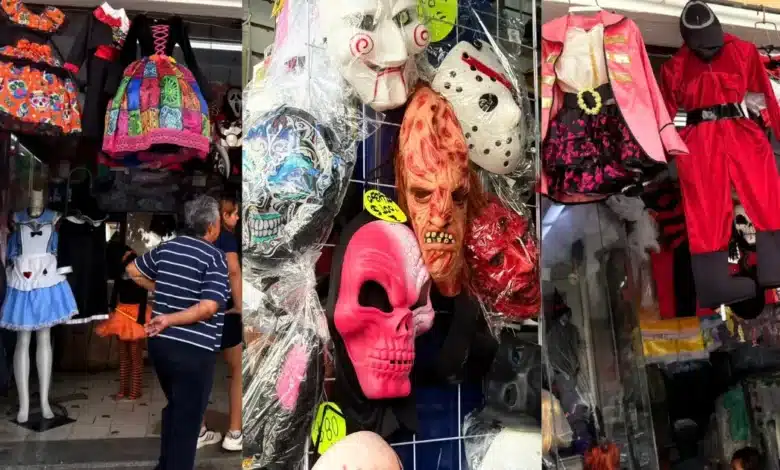 Demanda de disfraces en el centro de Mérida (Foto de Darcet Salazar)