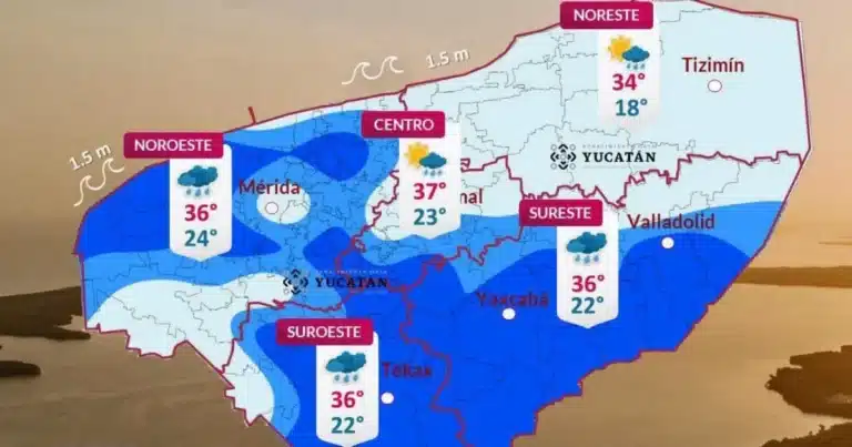 Clima Yucatán: pronostican lluvias y calor de hasta 37 grados (Foto de Procivy)