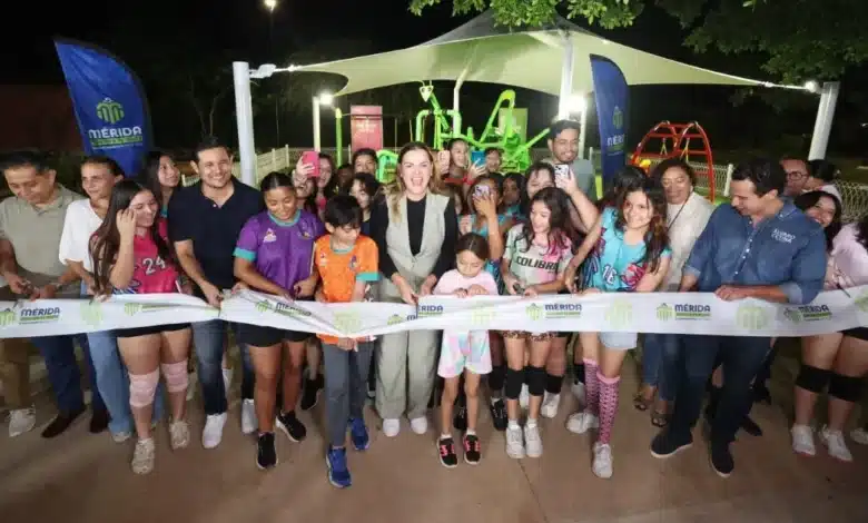 Rehabilitan primer parque del programa Mérida Enchula (Foto de cortesía)