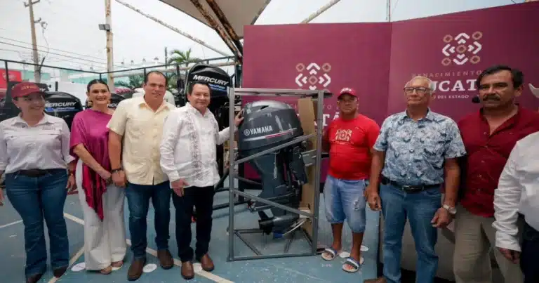 entregan 214 motores a pescadores de yucatán con inversión de 20 mdp
