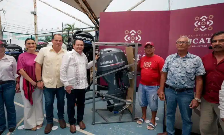 entregan 214 motores a pescadores de yucatán con inversión de 20 mdp