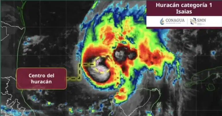 huracán isaías alcanza categoría 1 y avanza rumbo al norte