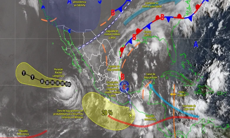 lluvias intensas afectarán a varios estados de méxico