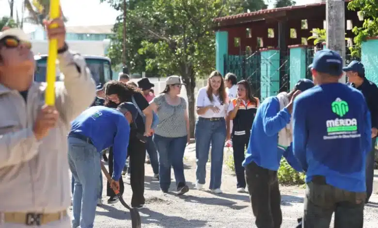megaoperativo en la unidad morelos atiende drenaje pluvial, baches y limpieza
