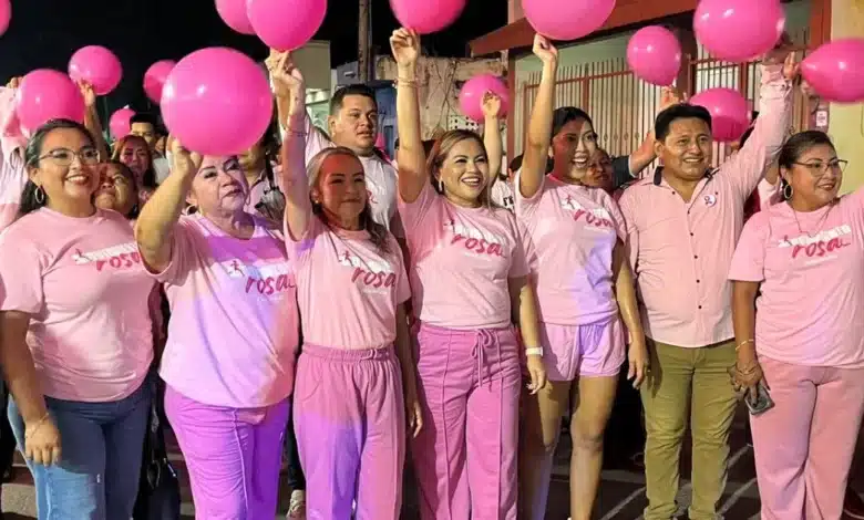 movimiento rosa promueve la prevención del cáncer de mama en kanasín