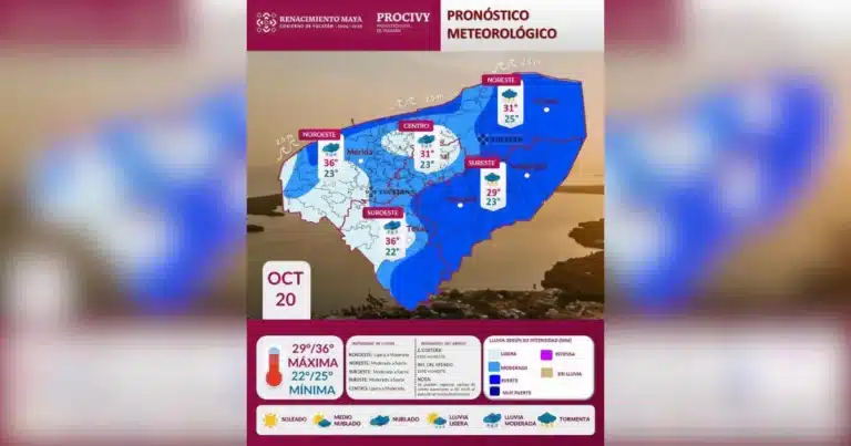 prevén lluvias, fuertes rachas de viento y oleaje elevado en yucatán