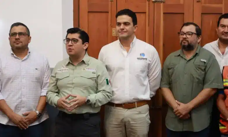 Refuerzan prevención en Progreso ante lluvias por “Isaías”
